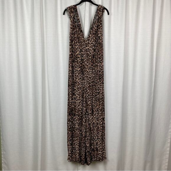Good American Leopard Print Always Fits Plisse Knotted Romper Sz.5-8(2x-5X) NWT - Picture 5 of 16